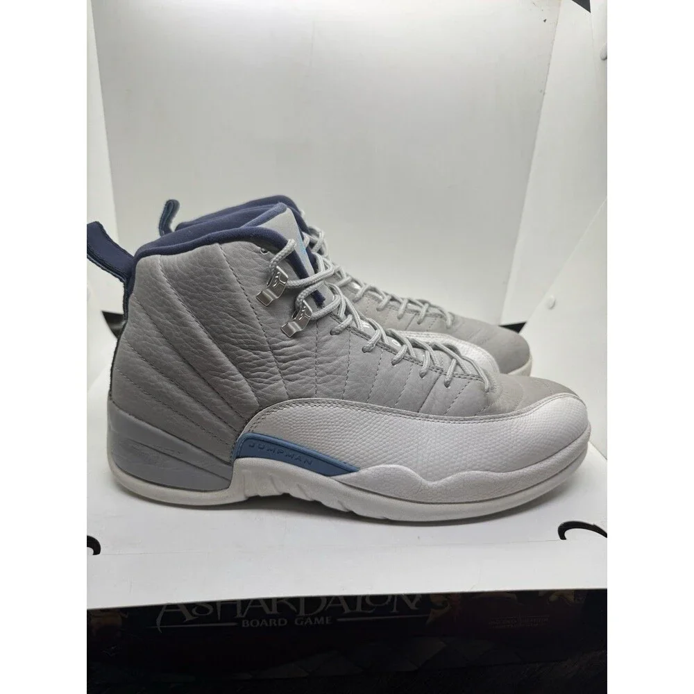 Nike Air Jordan 12 Retro Grey University Blue Size 12 Shoes Sneakers 130690 007